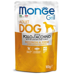 MONGE DOG GRILL CHICKEN TURKEY suņu konservi Vista, tītars 100g